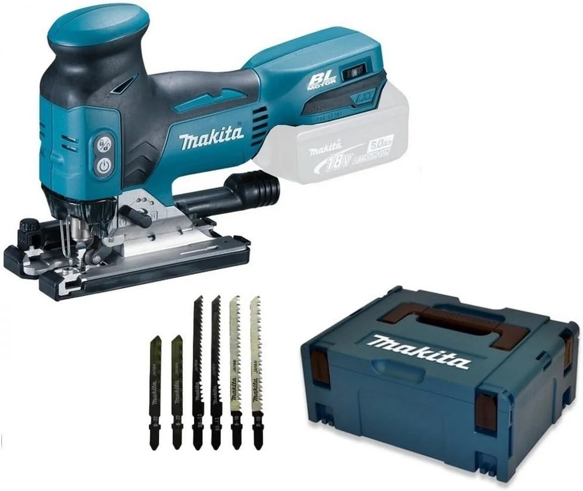Makita DJV181ZJ Scie sauteuse pour réaliser des courbes précises et des découpes intérieures 18V LXT et machine seule en MAKPAC