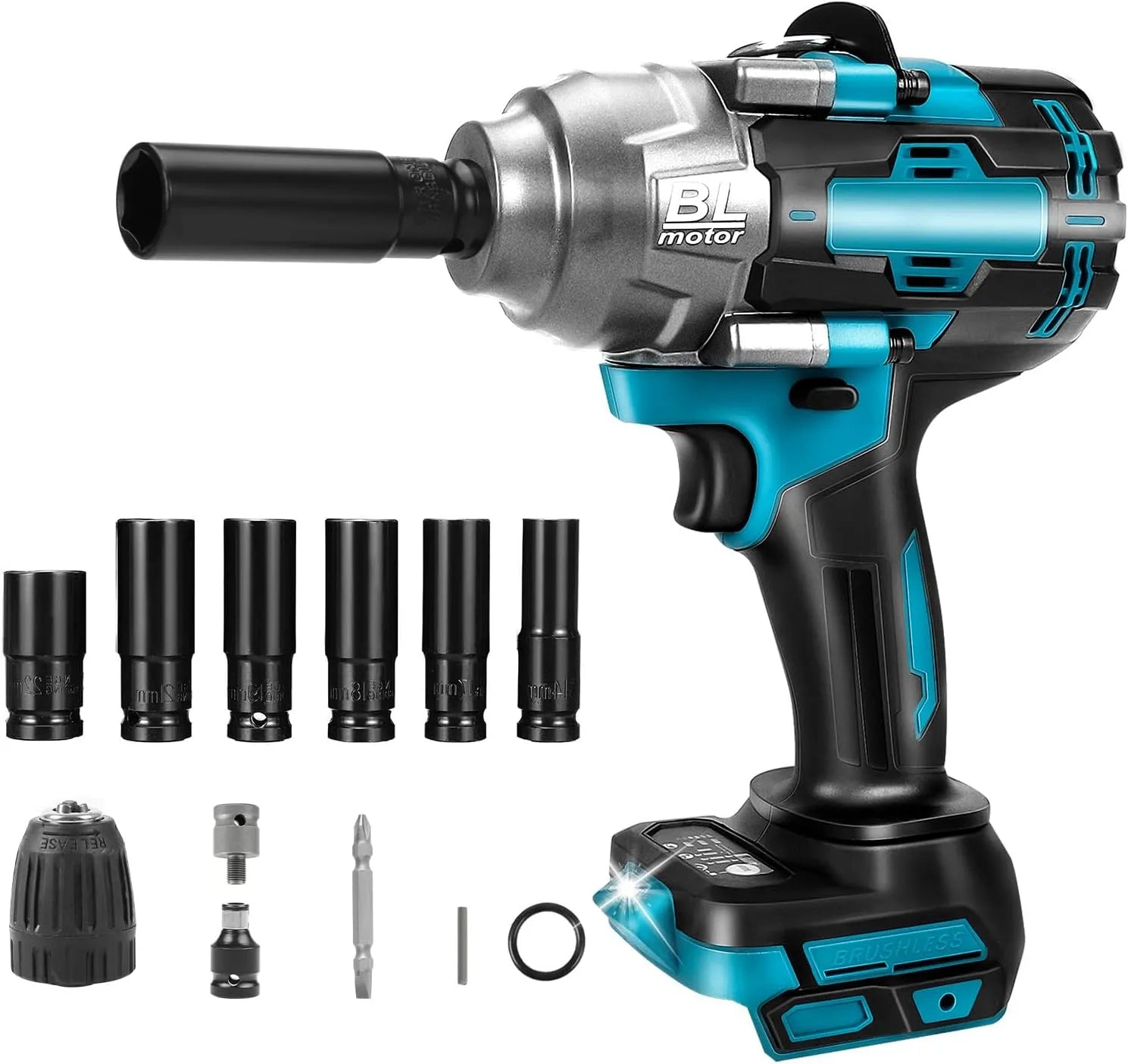Makita 18 Boulonneuse à chocs et clé à chocs: sans fil, moteur sans balais, 18 V, 1000Nm, pour l'entretien automobile
