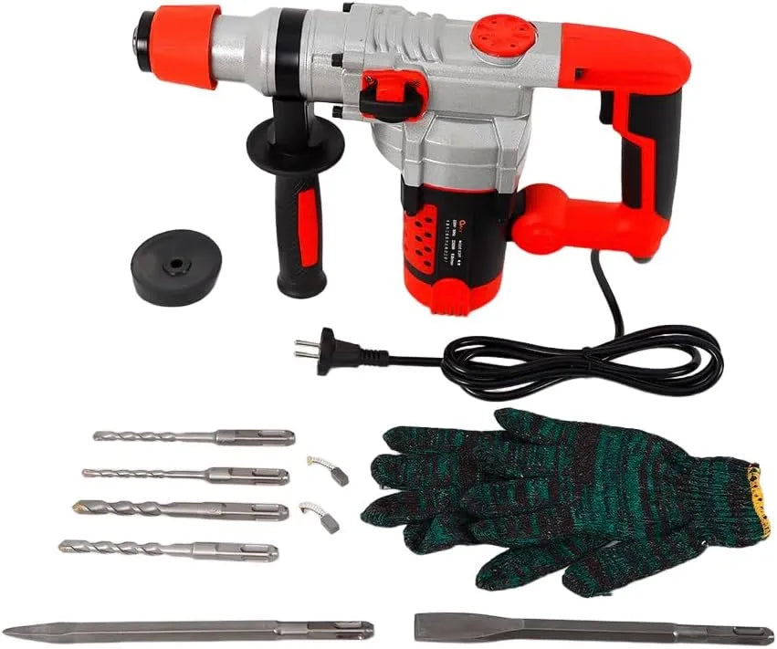 Marteau perforateur – KRHY-2604, en métal, avec gants de boxe, en bois, 2200 W, pour le travail du bois