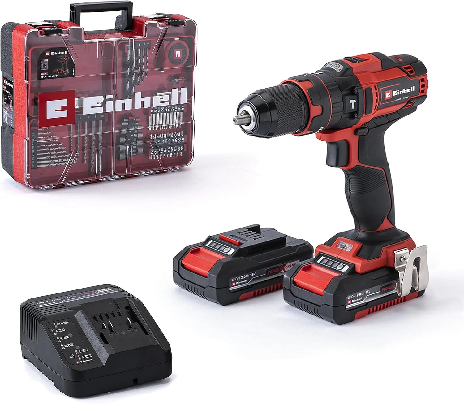 Einhell CD 18 Perceuse à percussion – TE-CD, sans fil, 0 Ah, 18V, 40 Nm, 2,0Ah