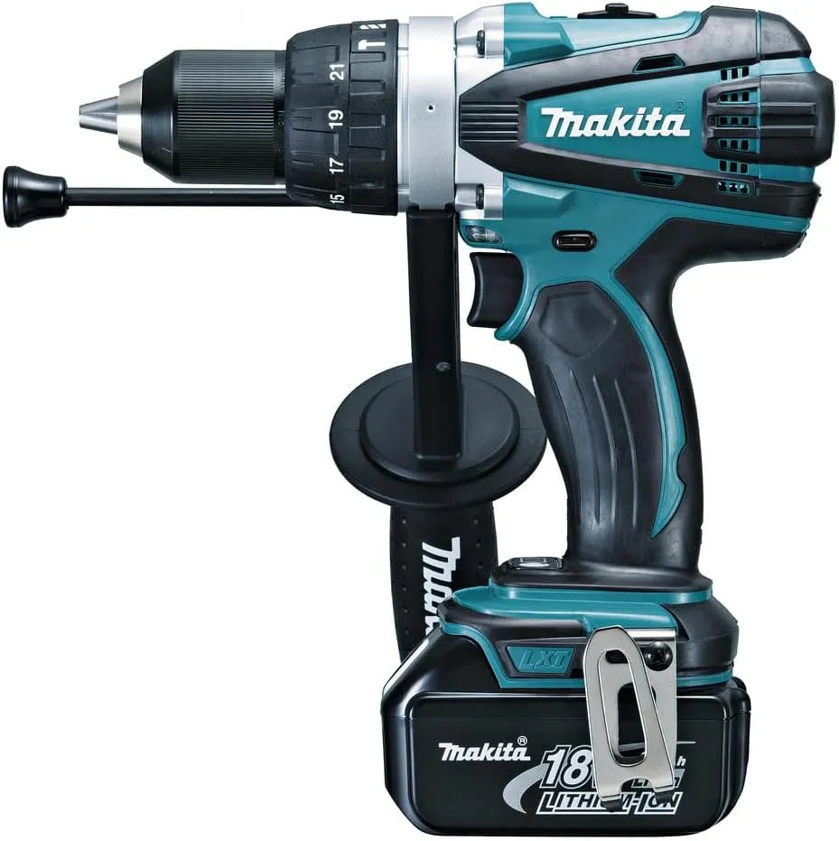 Makita DHP458RTJ Perceuse à percussion pour le perçage de maçonnerie et les travaux de montage, LXT, 18V, 0 Ah