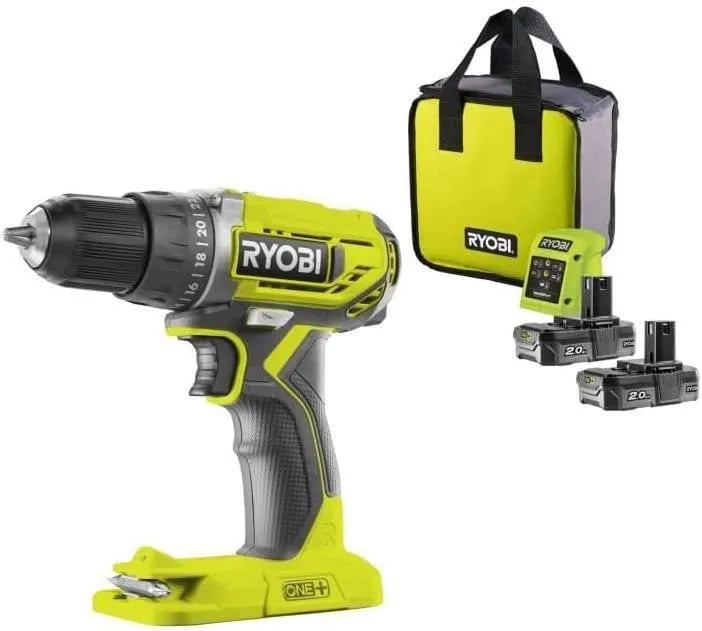 Ryobi R18DD2-220S Perceuse-visseuse et visseuse électrique: 18V, 2,0Ah
