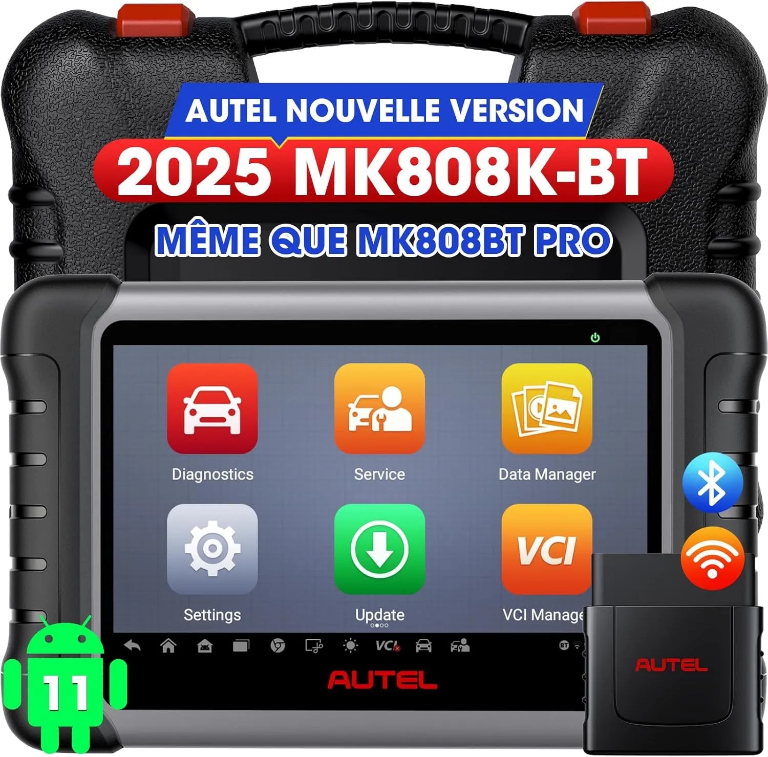 Autel MaxiCOM MK808K-BT Scanner, pour l'entretien automobile