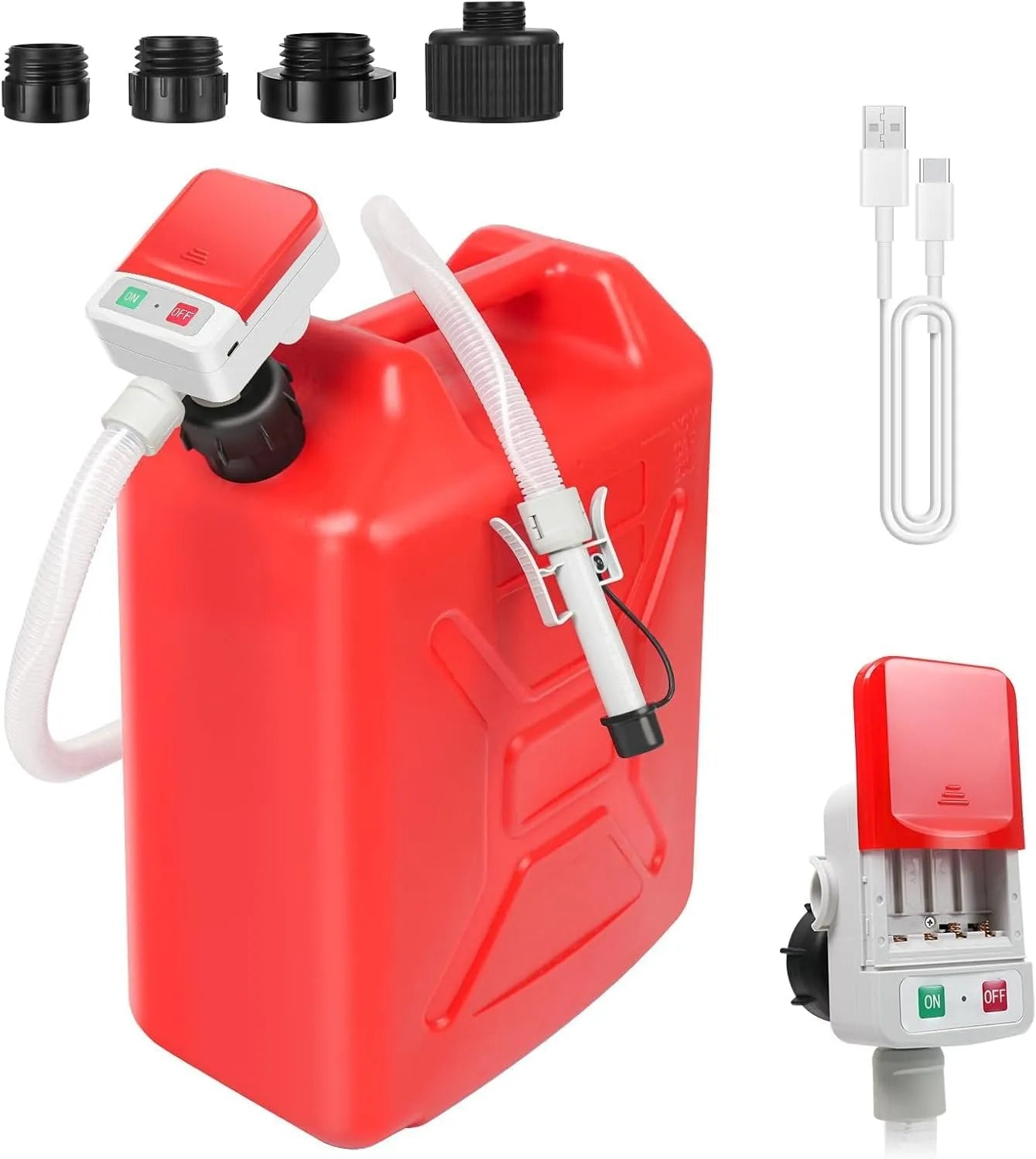 Pompe Électrique Carburant avec Stop Automatique avec Adaptateur 4 Tailles