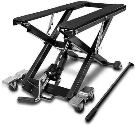 Cric hydraulique pour lever le véhicule de façon contrôlée pendant l'entretien Moto á Ciseaux XL pour Moto Custom Noir – CB14849
