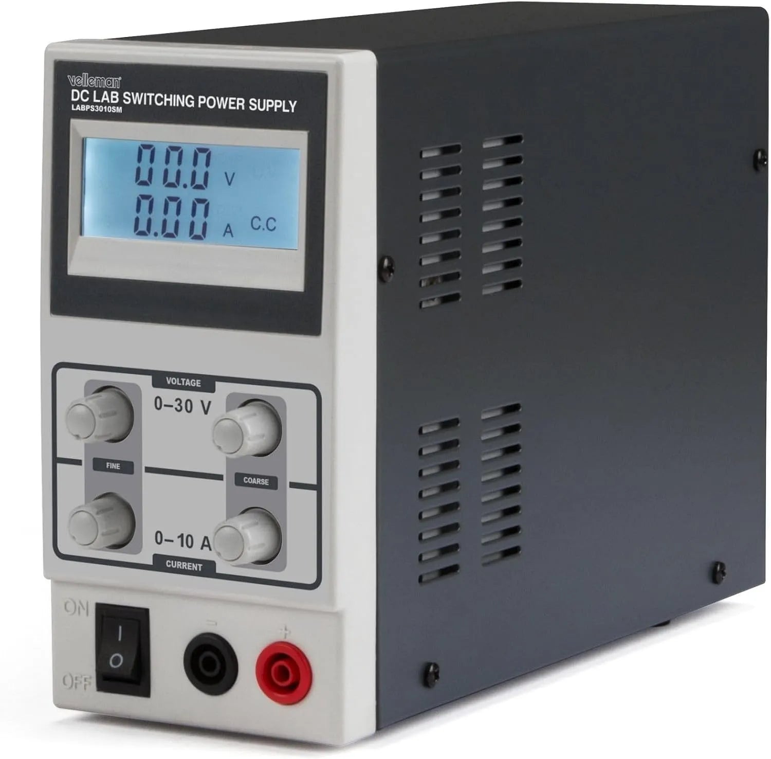 Velleman VCC/0-10 Alimentation de laboratoire CC réglable et alimentation de banc, avec affichage numérique, pour test électronique et réparation