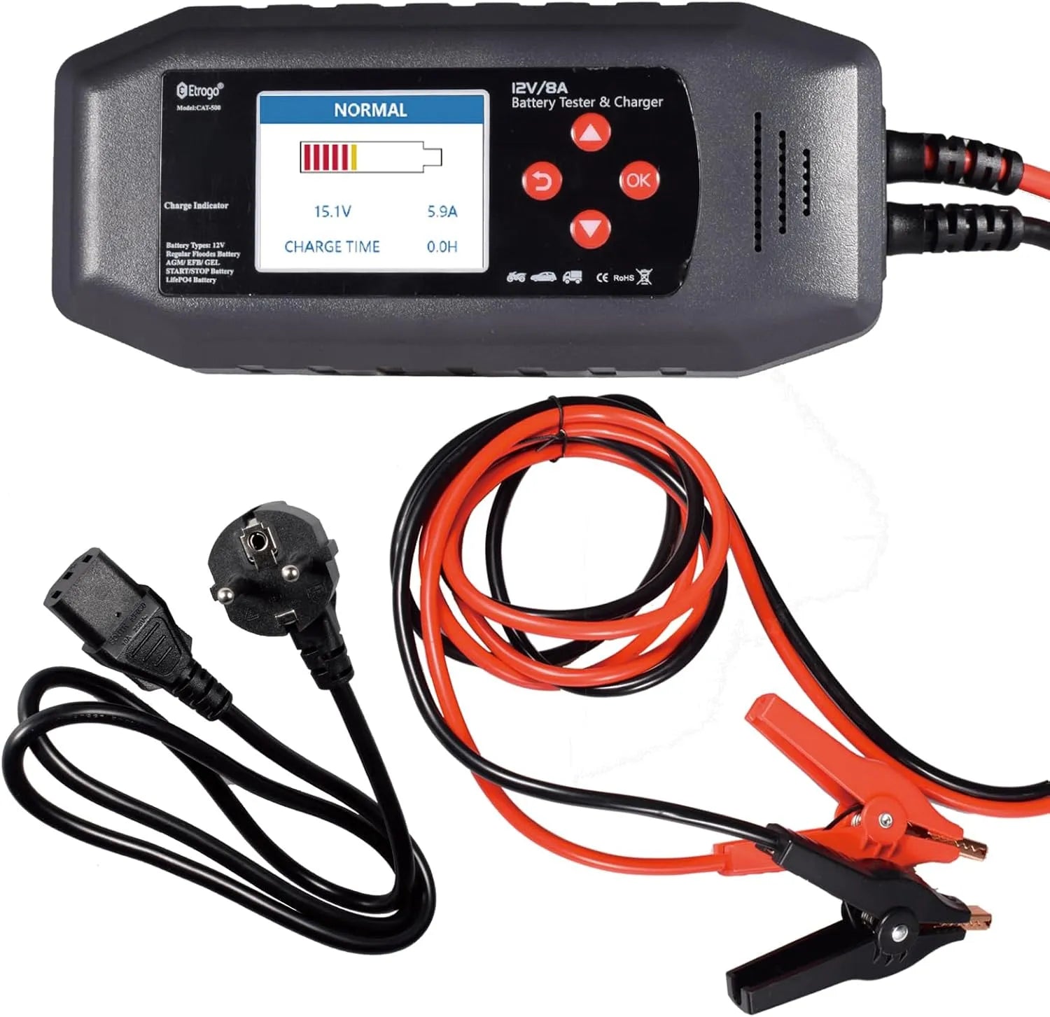 Chargeur intelligent de batterie et chargeur d'entretien, 12V