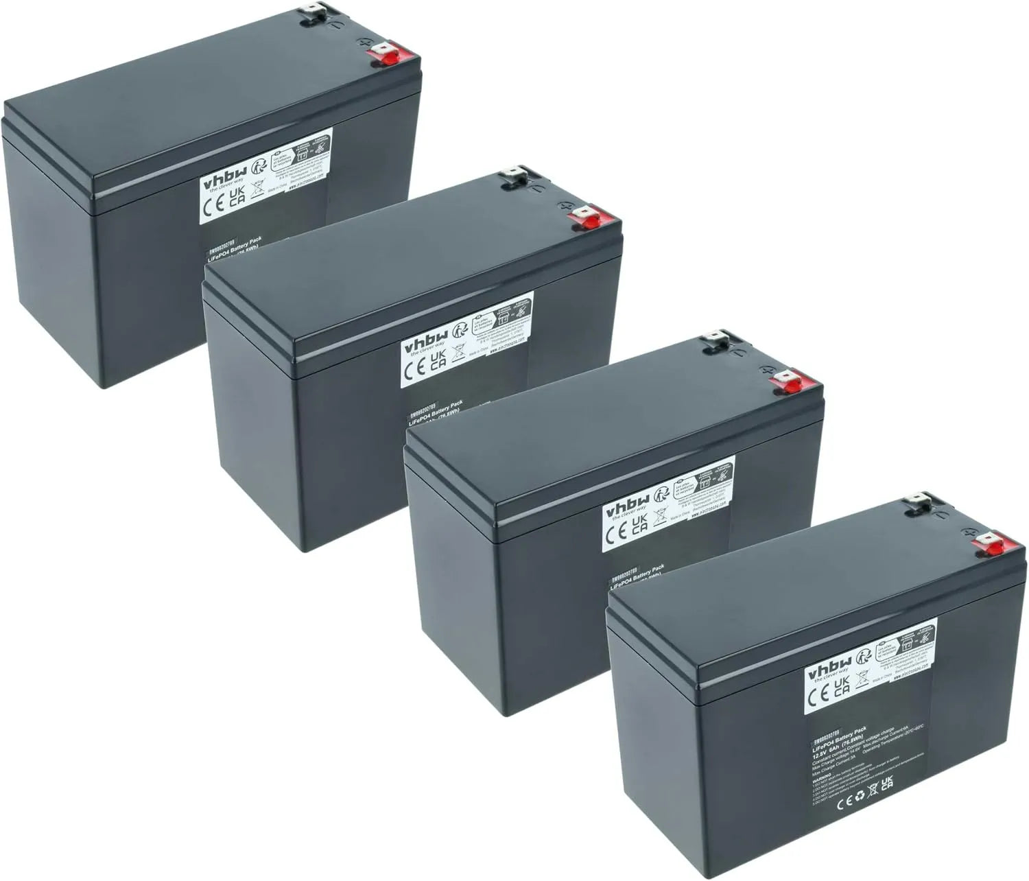 LiFePO4 Batterie lithium LiFePO4 et batterie solaire à décharge profonde, 6Ah, 12,8V, pour camping et camping-car