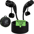 Câble de recharge Type 2 pour voiture électrique et câble EV Mode 3, 7,4KW, 32A, 15M, monophasé, pour véhicule et alimentation mobile