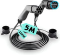Triphasé, 32A Cable Type 2 - Compatible avec e-208, Spring, Loady dé Cable Recharge Voiture Electrique 22kW 5m
