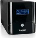 Noir, Version Italienne, VulTech UPS1500VA-PRO Line Interactive - Alimentation sans Interruption avec écran LCD