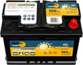 Batterie à décharge profonde et batterie solaire et loisirs, 100Ah, 12V, alimentation solaire