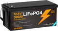 LiFePO4 Batterie lithium LiFePO4 et batterie solaire à décharge profonde, 300Ah, 12V, alimentation solaire, avec BMS, pour camping et camping-car