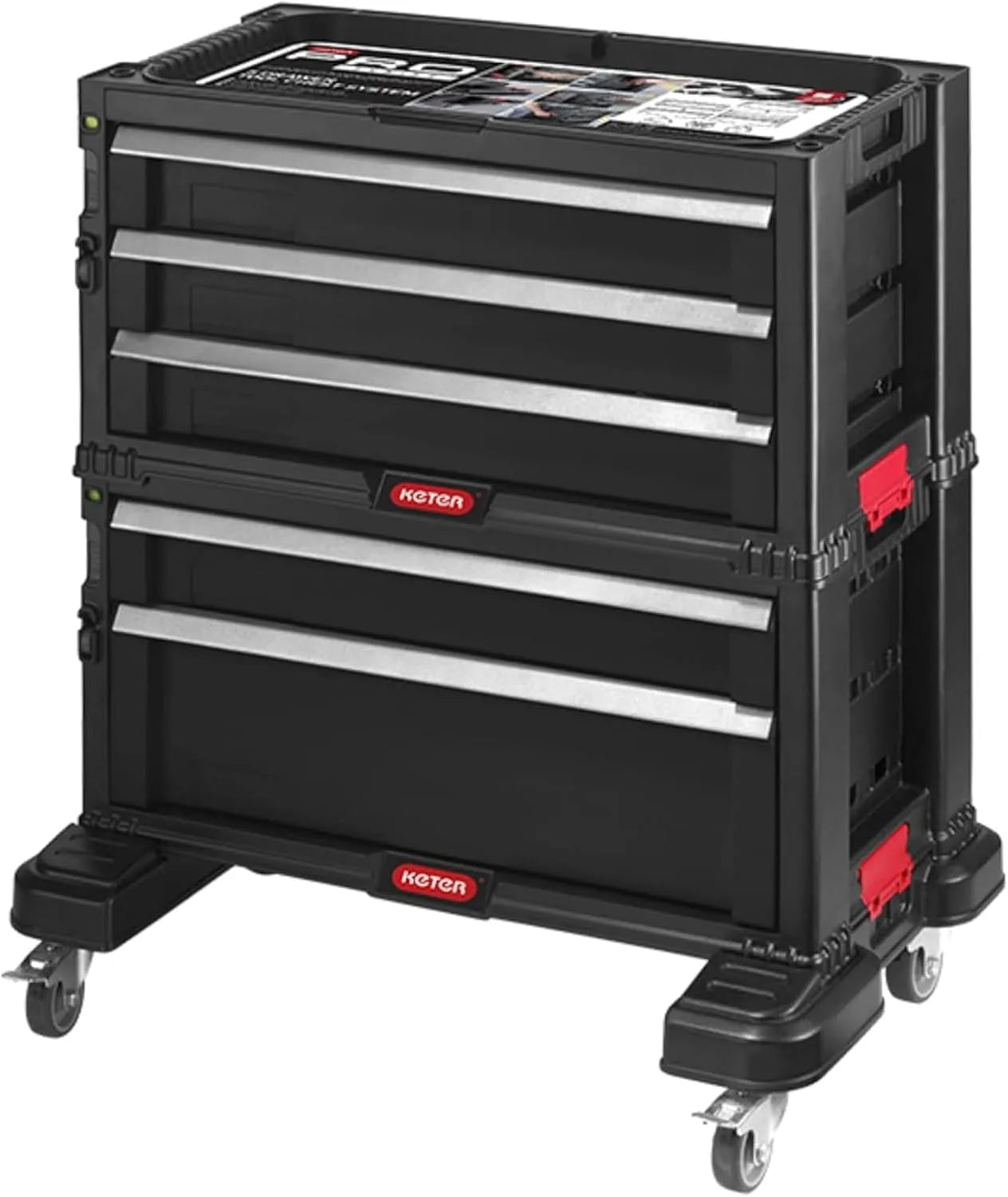 Keter Servante à outils mobile Drawer avec 5 tiroirs: format mobile, avec tiroirs