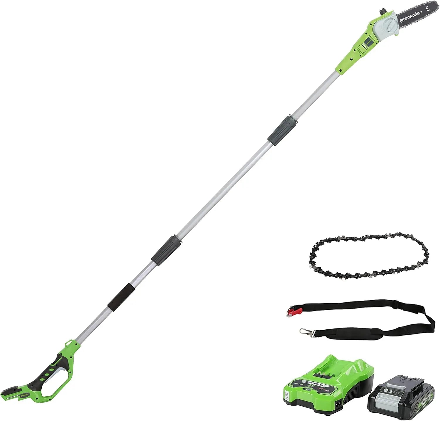 Greenworks Tronçonneuse, sans fil, 20cm, 24V, 2Ah, 29507