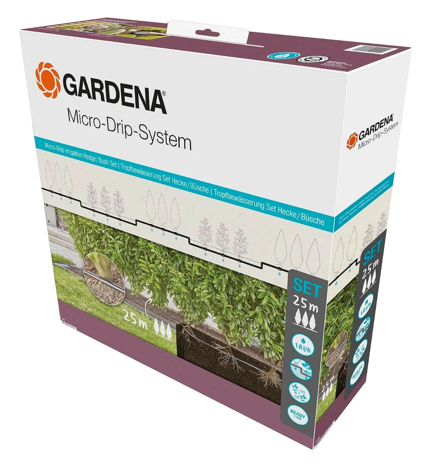 Système d'arrosage automatique et kit d'irrigation goutte à goutte, 25 m, pour l'arrosage du jardin, flexible