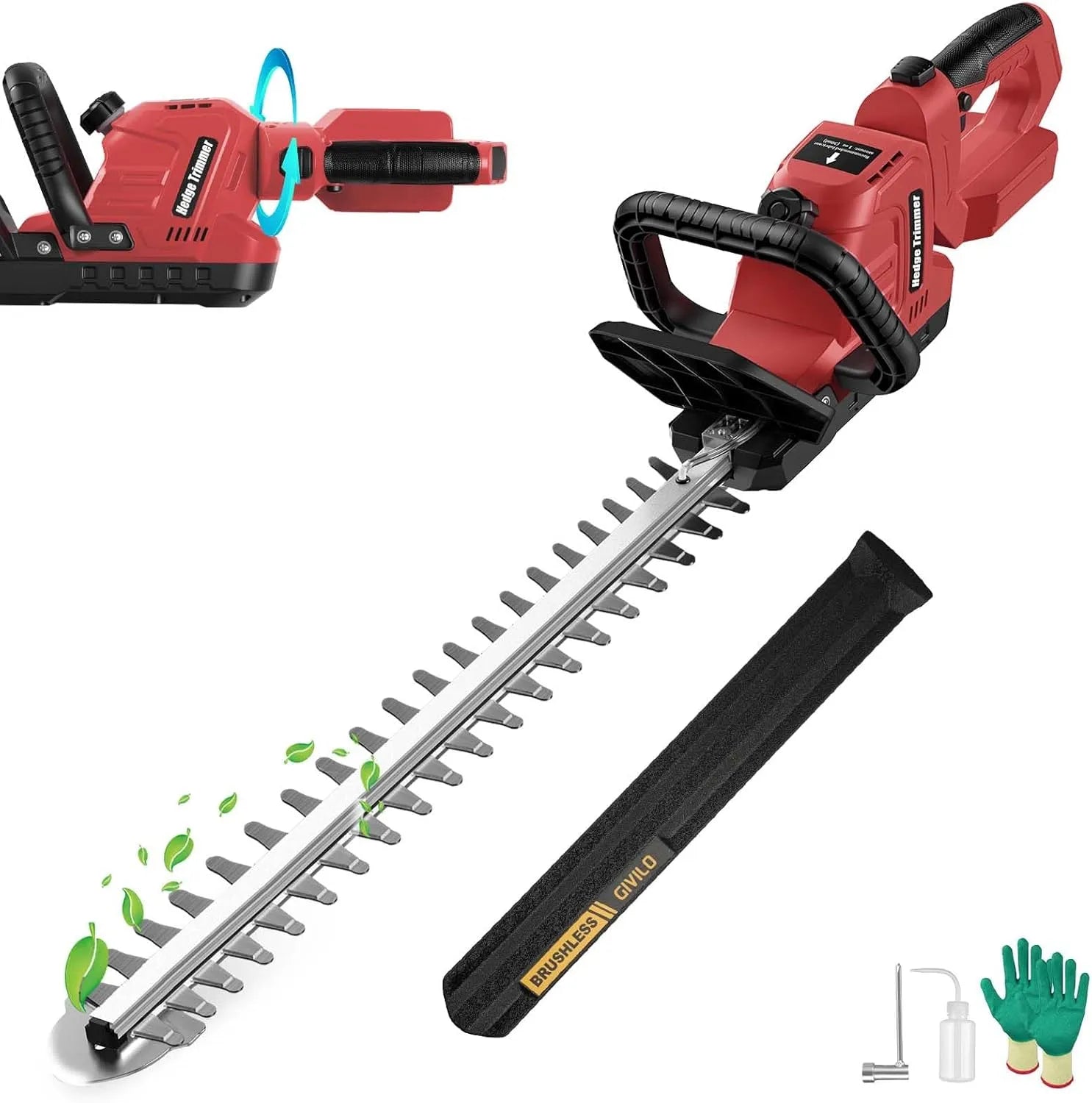 Milwaukee M18 Taille-haie pour réaliser des coupes nettes sur haies et arbustes sans fil compatible avec batterie M18 – moteur sans balais