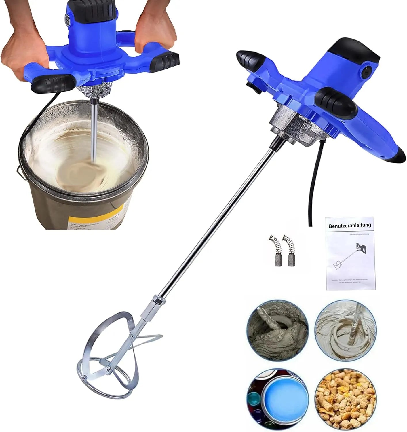 Malaxeur électrique: M14, réglable, 2600W, 6 vitesses, pour le béton