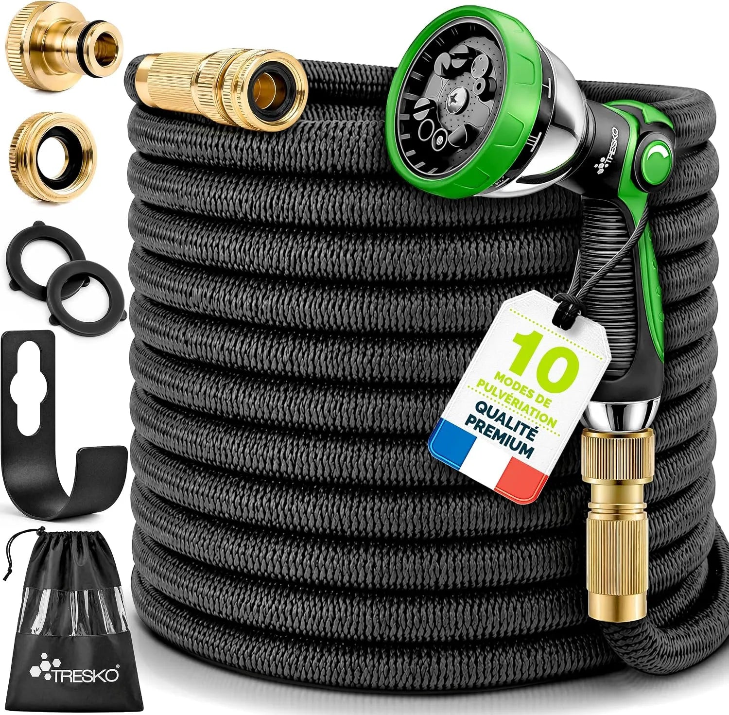 Tuyau d'arrosage flexible et tuyau extensible, pour l'arrosage du jardin