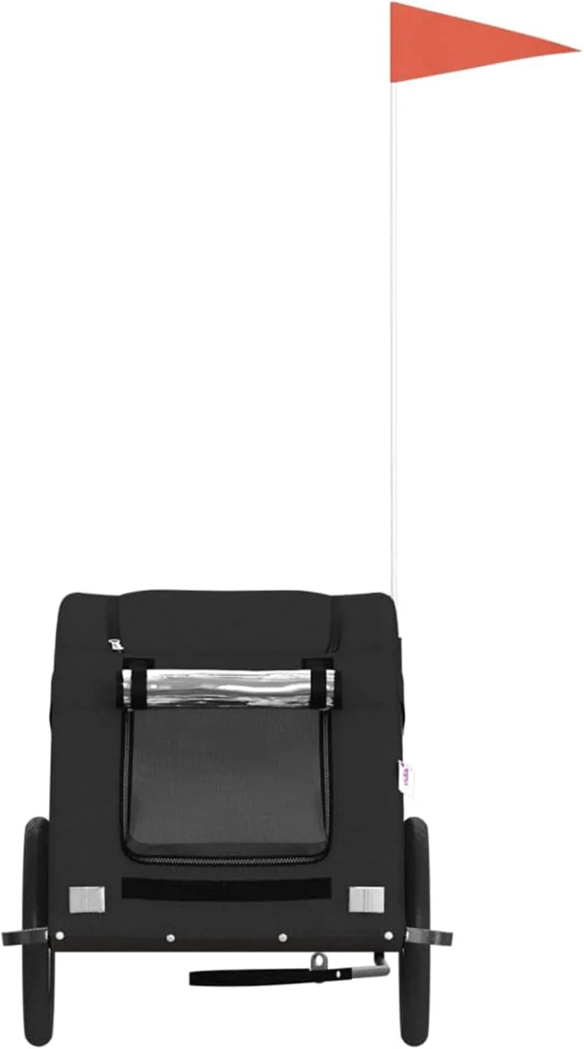 Bureau - Homgoday Remorque de Vélo pour Animaux Noir Oxford et Fer
