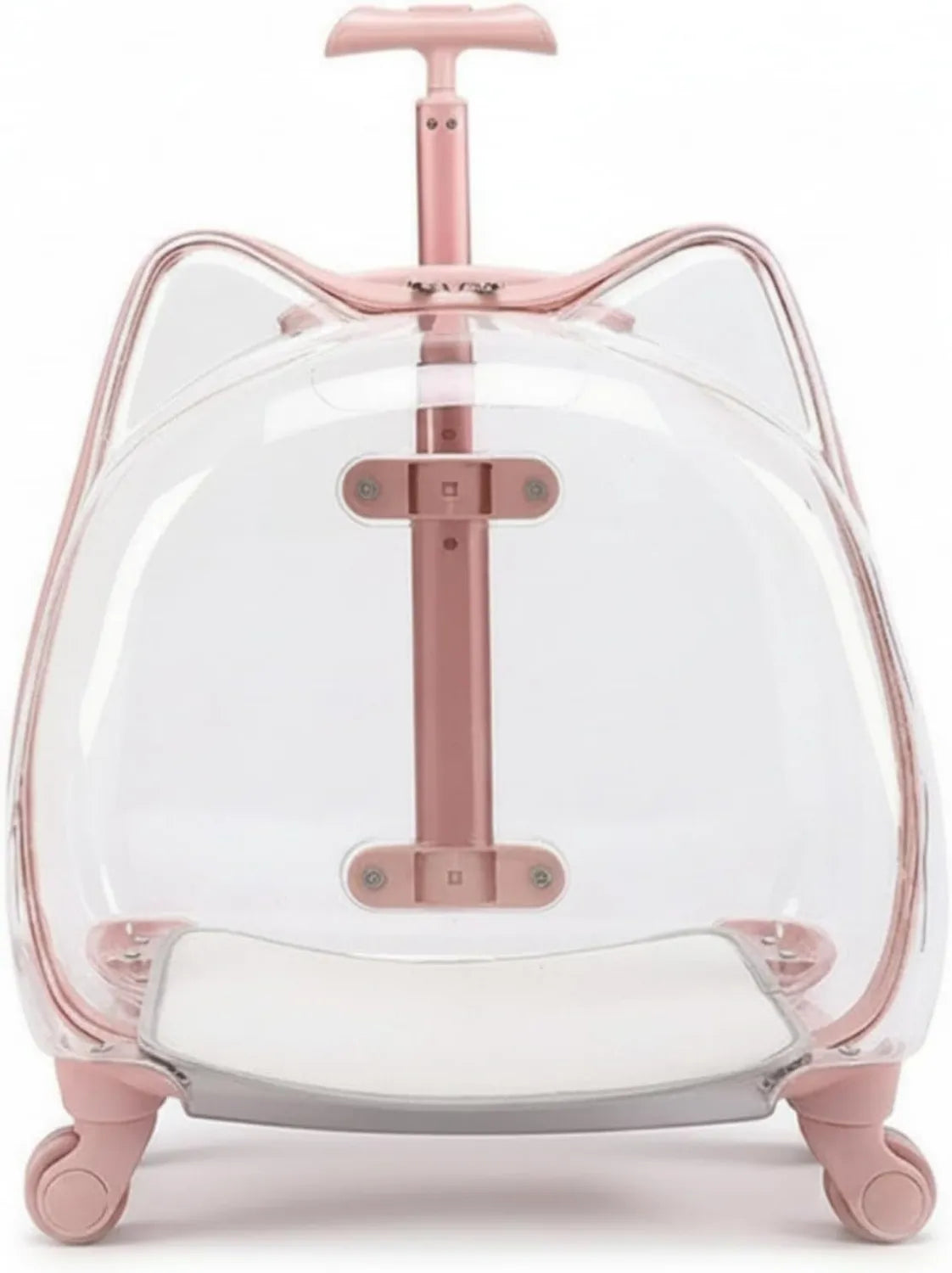 Caisse Transport à roulettes Ventilé Valise Respirant Bagage pour Chats: rose