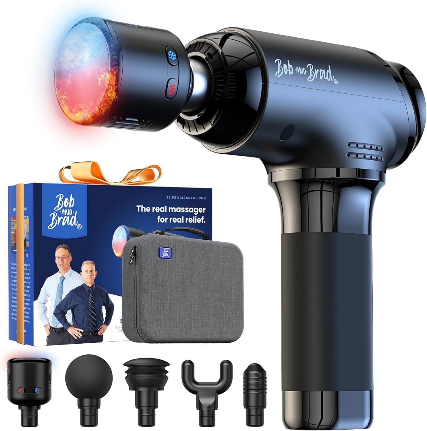Pistolet de massage – fonction chauffante, fonctionnement silencieux, 10mm, 4000mAh