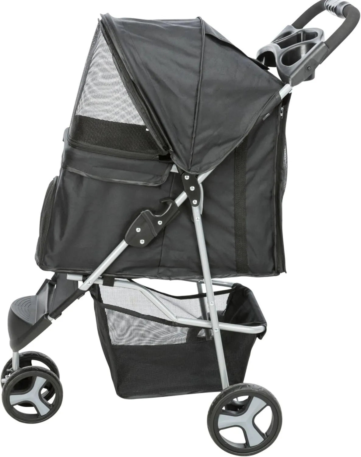 Poussette pour enfant – 47 × 100 × 80 cm, noir, TRIXIE 28958