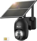 Ctronics 2K 4G LTE Camera Surveillance Solaire Extérieure sans Fil: avec caméra, 10400mAh, noir