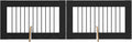 Barrière pour Chien avec Supports 2 pcs - pliable, 5 × 34 × 60 cm, noir