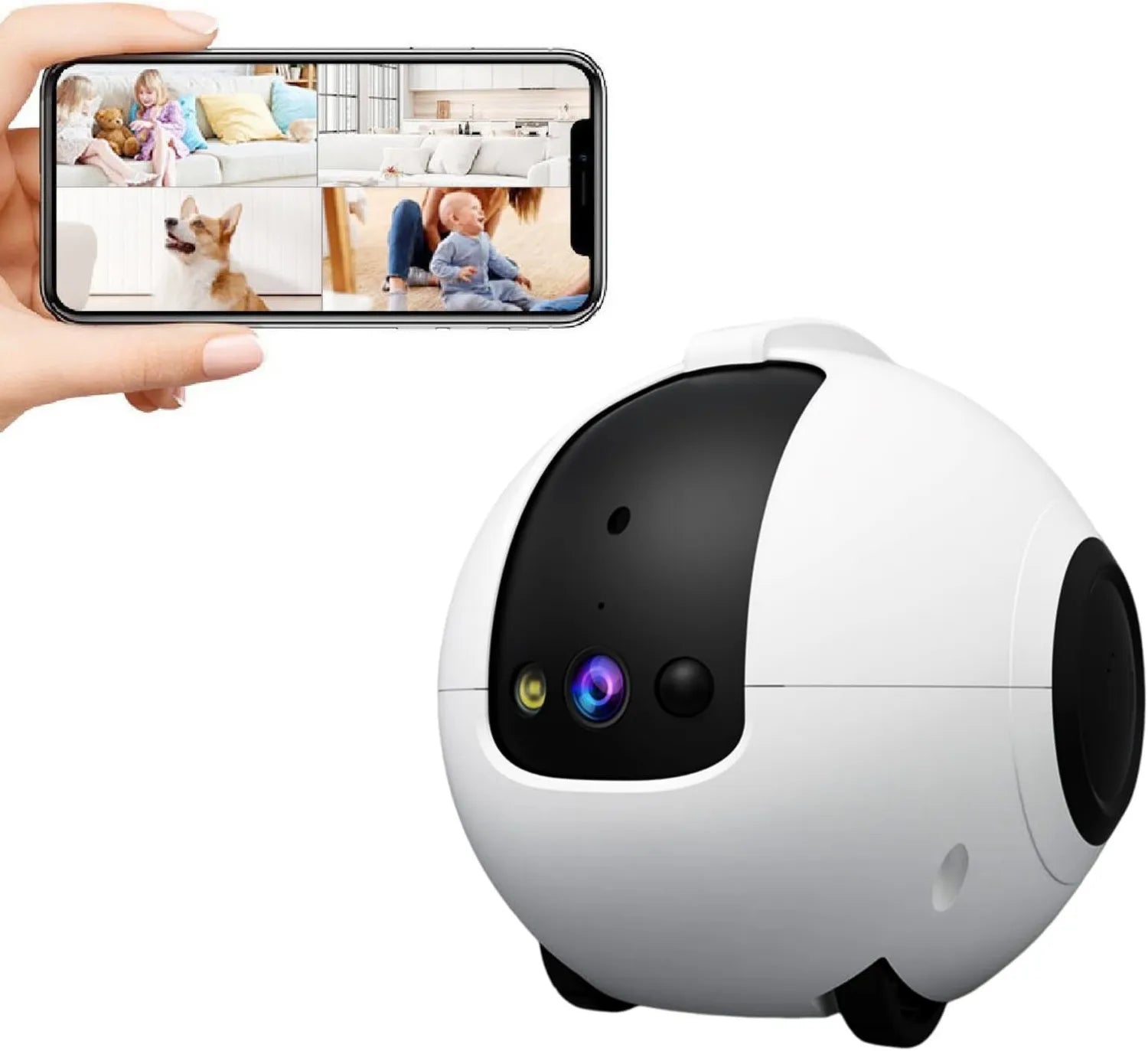 Robot Caméra Domestique - commande via application, avec caméra