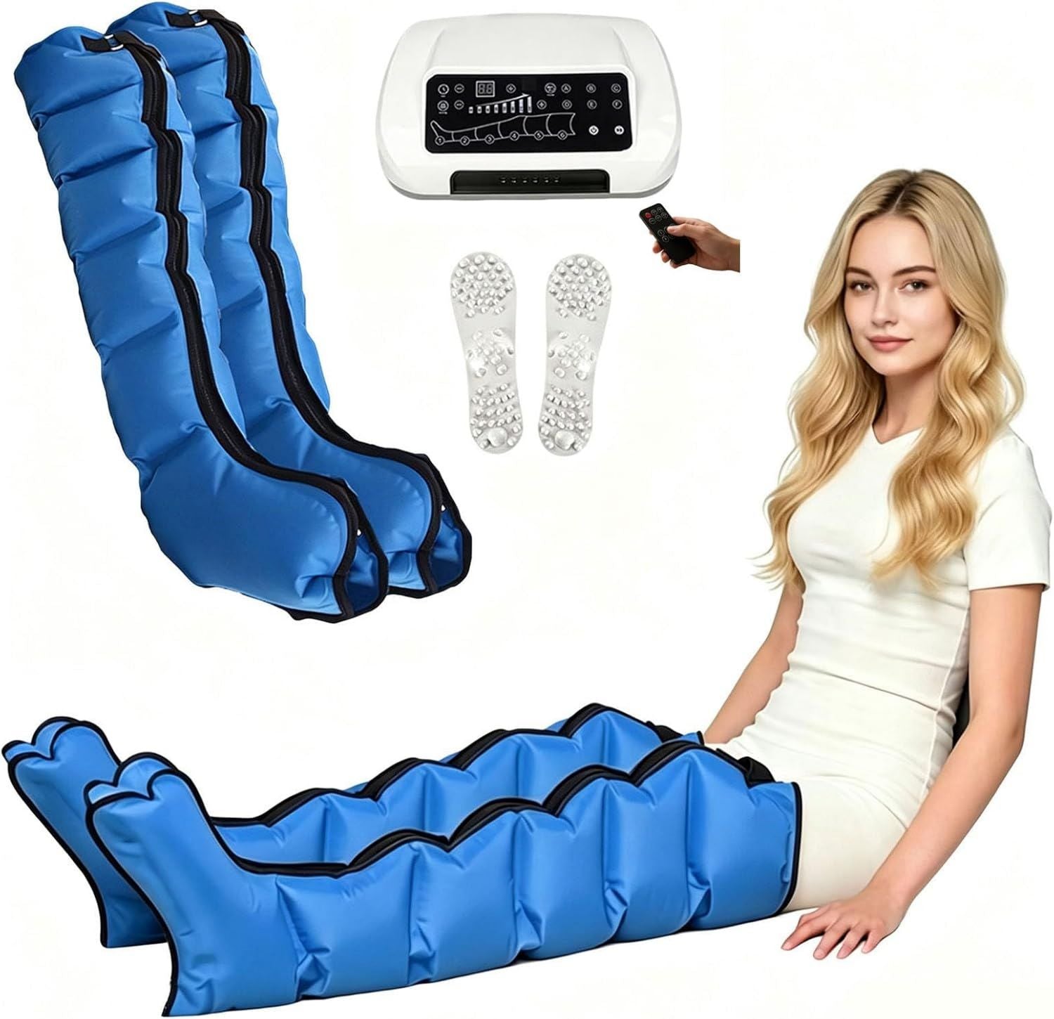 Bottes de pressothérapie: massage par compression d'air, avec télécommande, 240 mmHg
