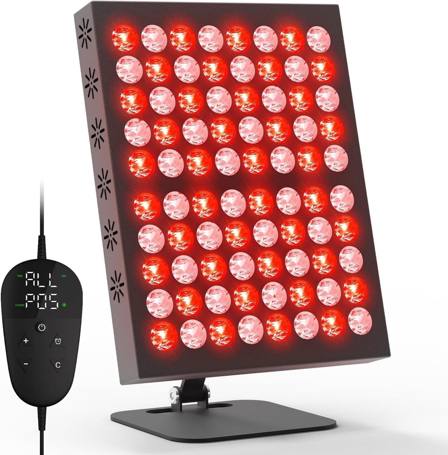 Hottoerak Lampe à Lumière Rouge: réglable, affichage LED, 660 nm, 850 nm, 5 Niveau x, 80 LED