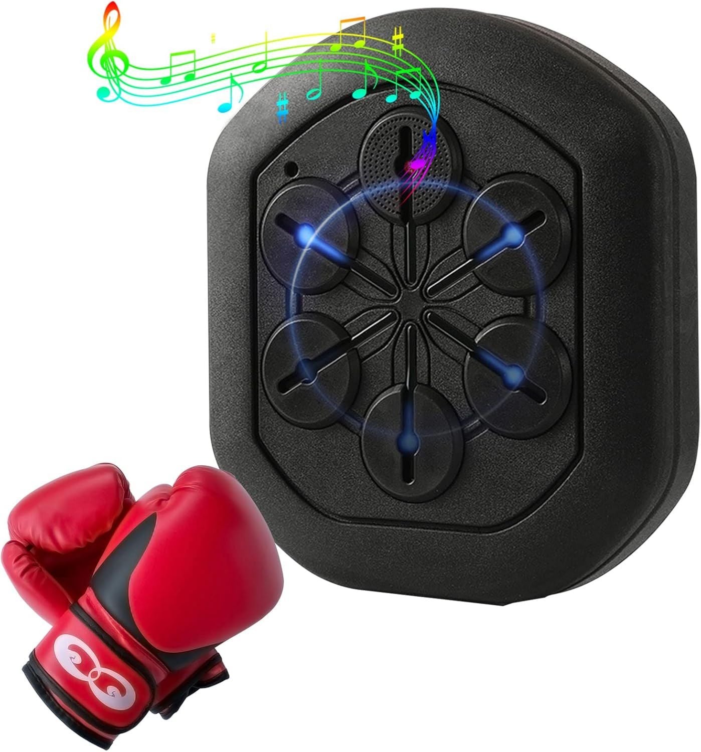 Machine de boxe musicale - avec gants de boxe, connexion Bluetooth, usage à domicile