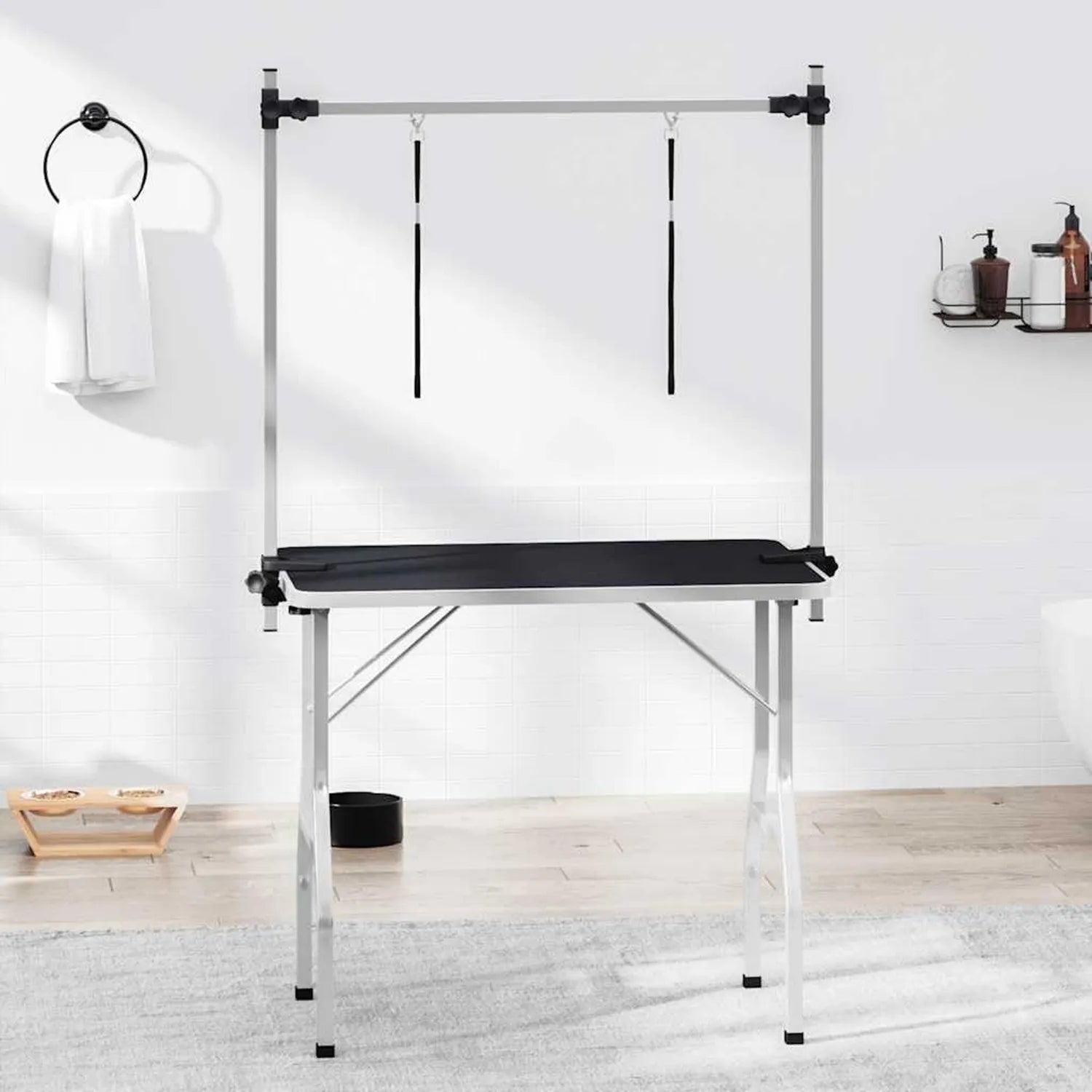 Table de toilettage – pliable, 105 × 61, 5 × 160 cm, 60 kg