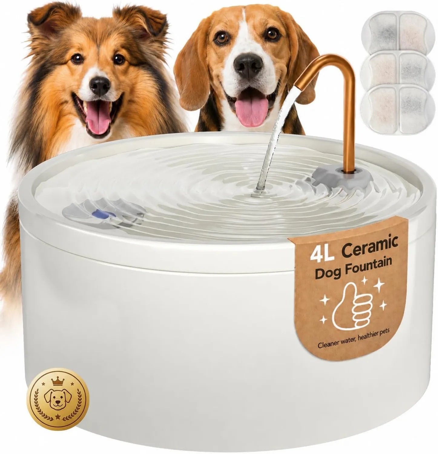 Fontaine à eau pour animaux – fonctionnement silencieux, 4 l