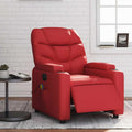 Fauteuil de massage – structure en bois, inclinaison réglable, rouge