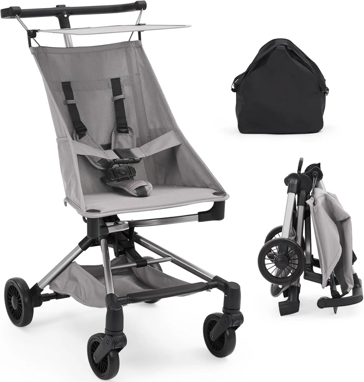 Poussette pour enfant - pliable, avec roulettes