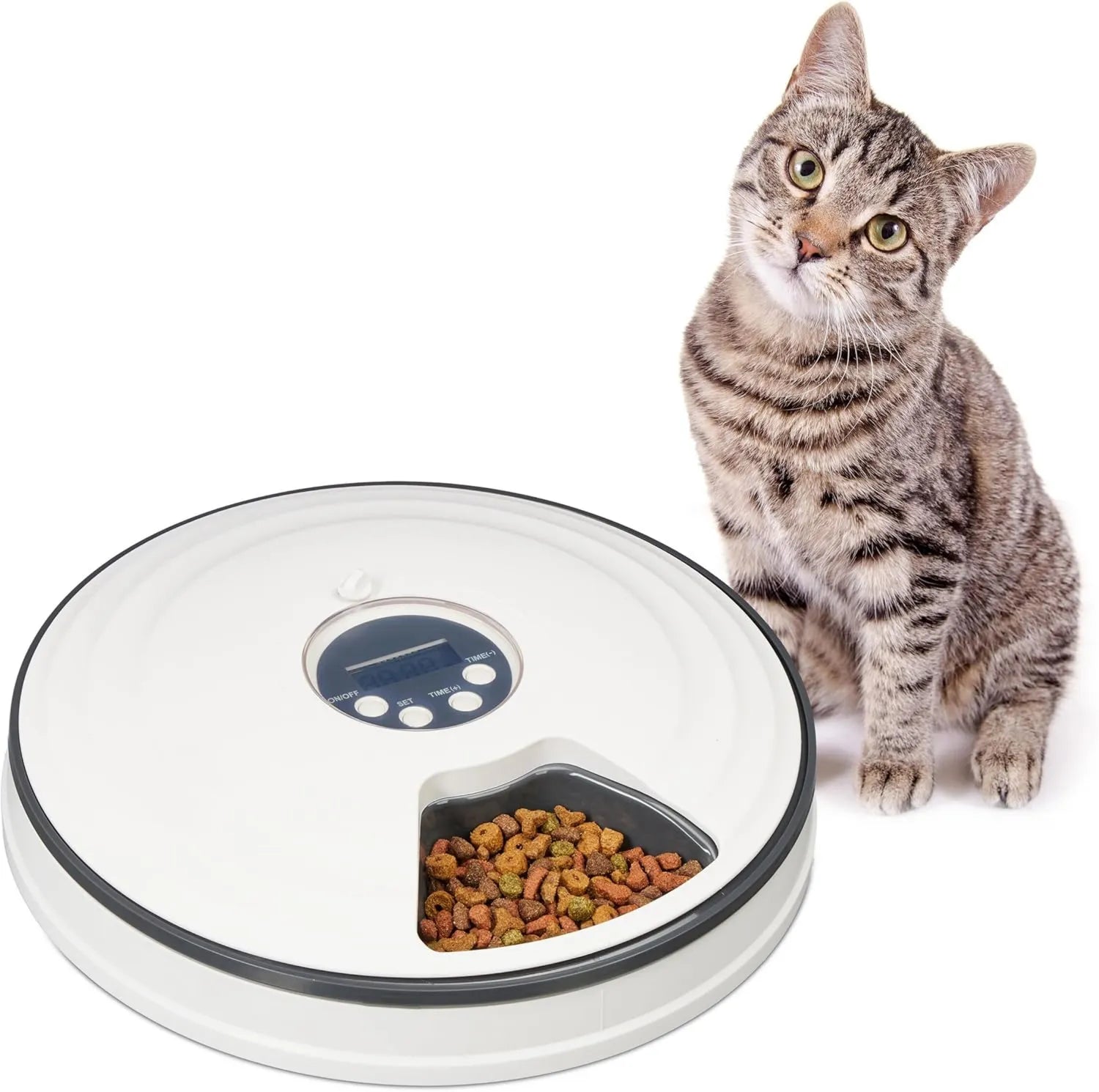 Relaxdays Distributeur Automatique pour Chat: 5 × 30, gris