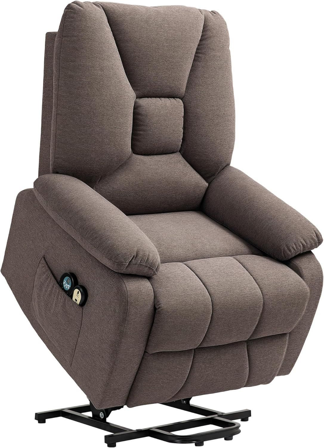 HOMCOM Fauteuil de massage: avec chauffage, marron