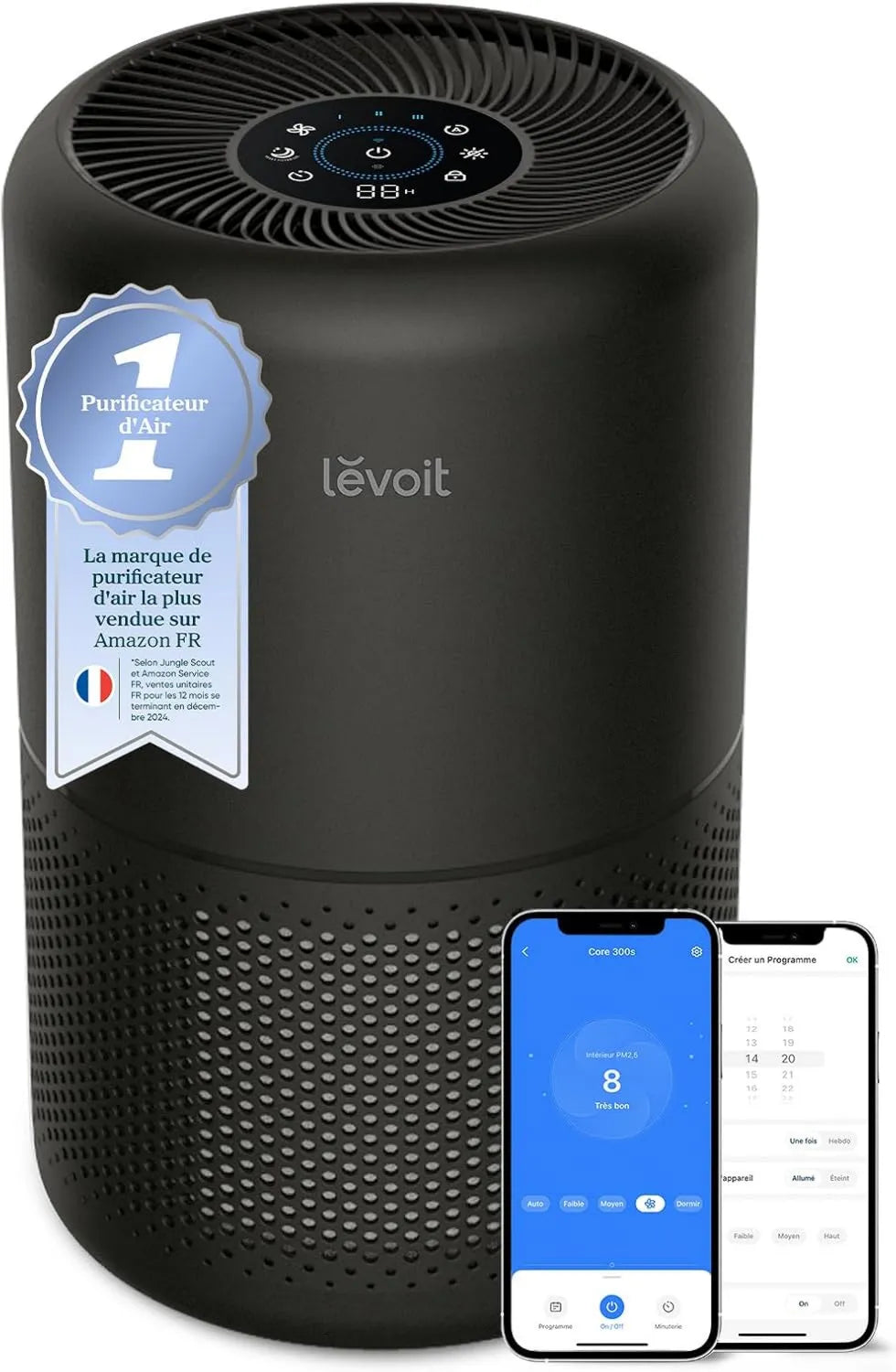 Purificateur d'air: débit d'air de 258 m³/h pour une pièce fumeur de