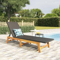 Fauteuil de massage - structure en bois, réglable, marron, Homgoday