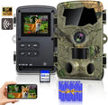 Caméra de Chasse 5K WiFi: commande via application, avec caméra, connexion Wi-Fi, 64 MP