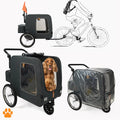 Remorque vélo pour animaux - Poussette Chien, noir