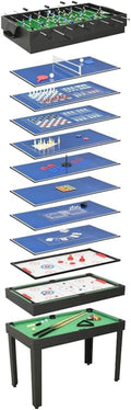 Table multigame 15 en 1 noire en MDF 121 x - 121 x 61 x 82 cm