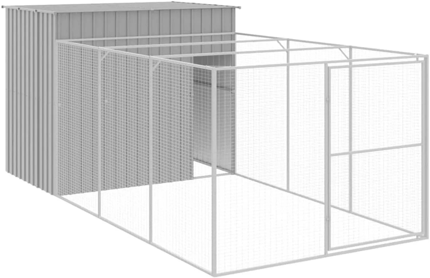 Maison pour animaux – 214 × 457 × 181 cm, gris