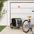 Remorque vélo pour animaux – pliable, aération en maille, gris