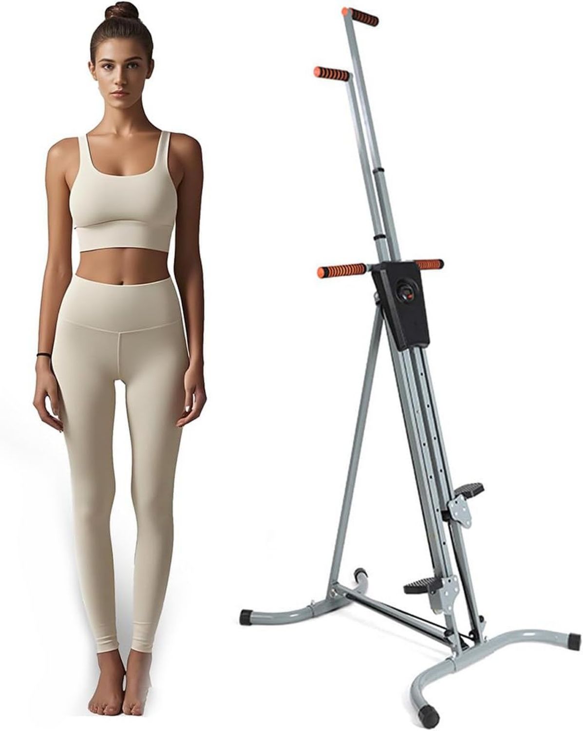 Stepper vertical: structure en acier, pliable, réglable, usage à domicile, 150 kg