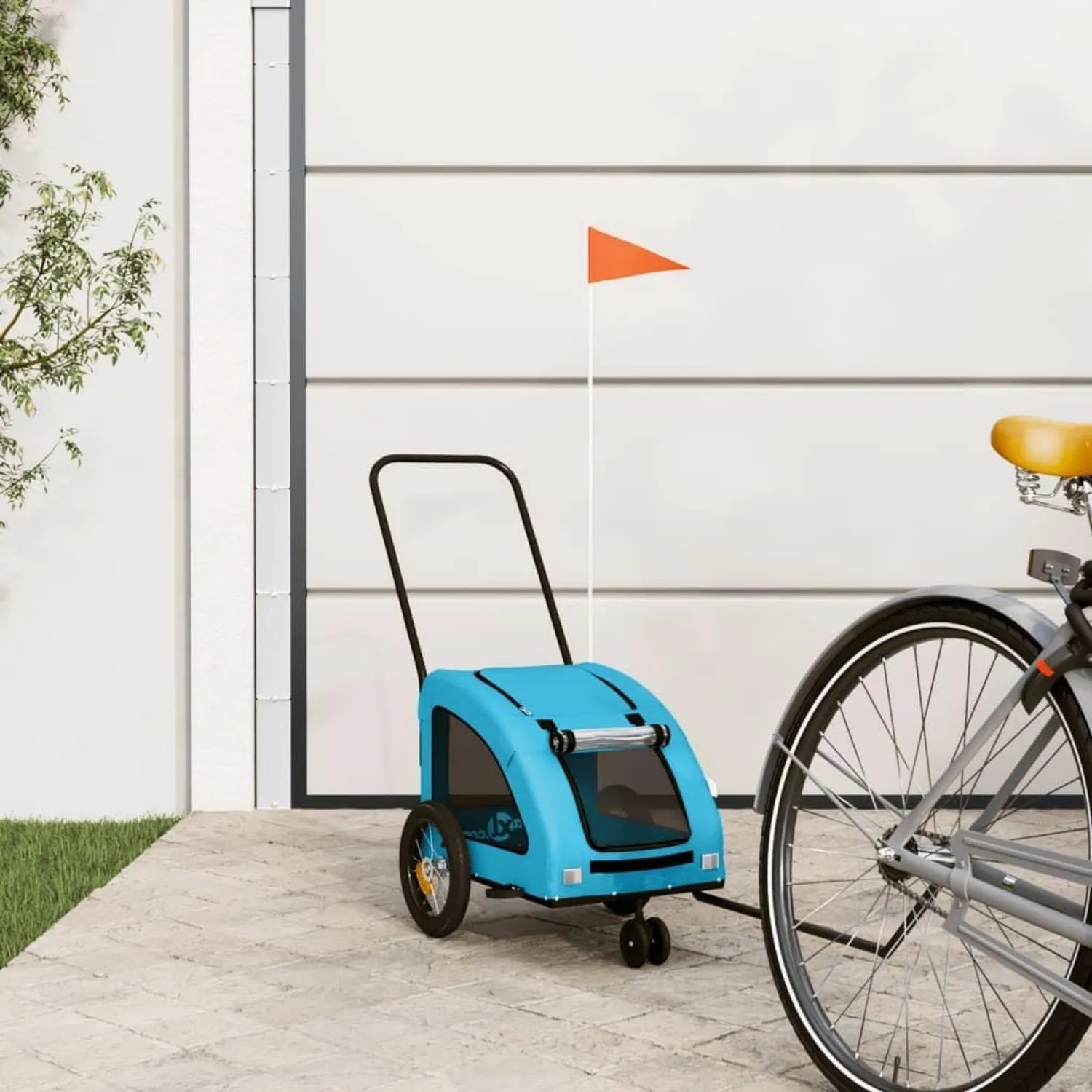 Solivagant Remorque de vélo pour Animaux de Compagnie Bleu – 7.45 KG