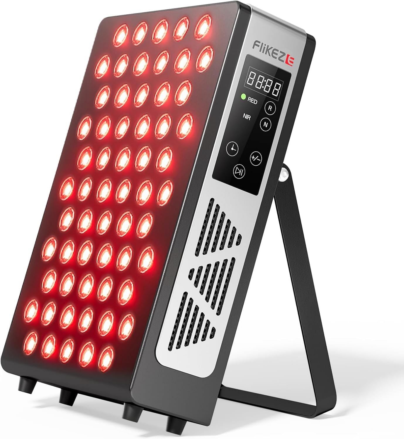 FliKEZE Lampe à Lumière Rouge (Modèle Basique) – affichage LED, usage à domicile, 850 nm, 660 nm, 60 LED