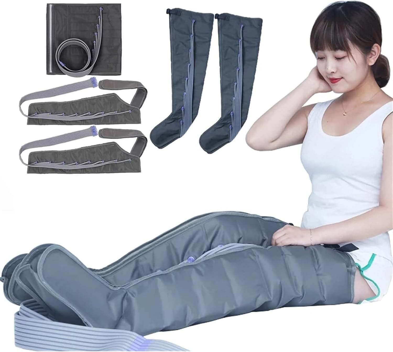 Appareil de massage - massage par compression d'air, pour pieds et jambes, sur pied